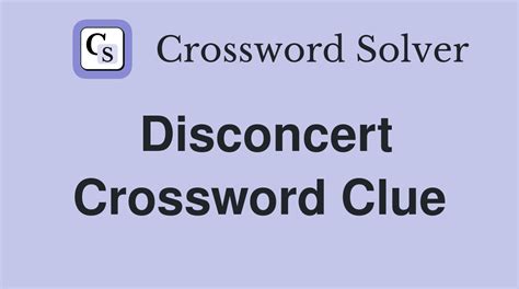 disconcert crossword clue dan word.